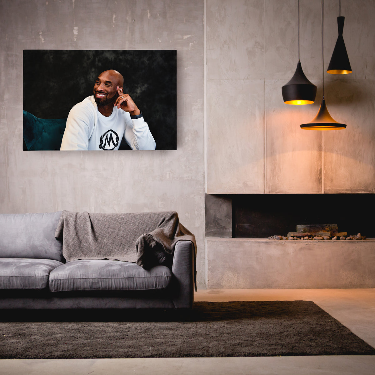 Black Mamba Kobe Bryant Basketball Canvas Wall Art – NBA Decor