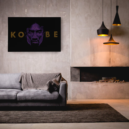 Kobe Bryant Graphical Effect Canvas Wall Art – Legendary Player Art