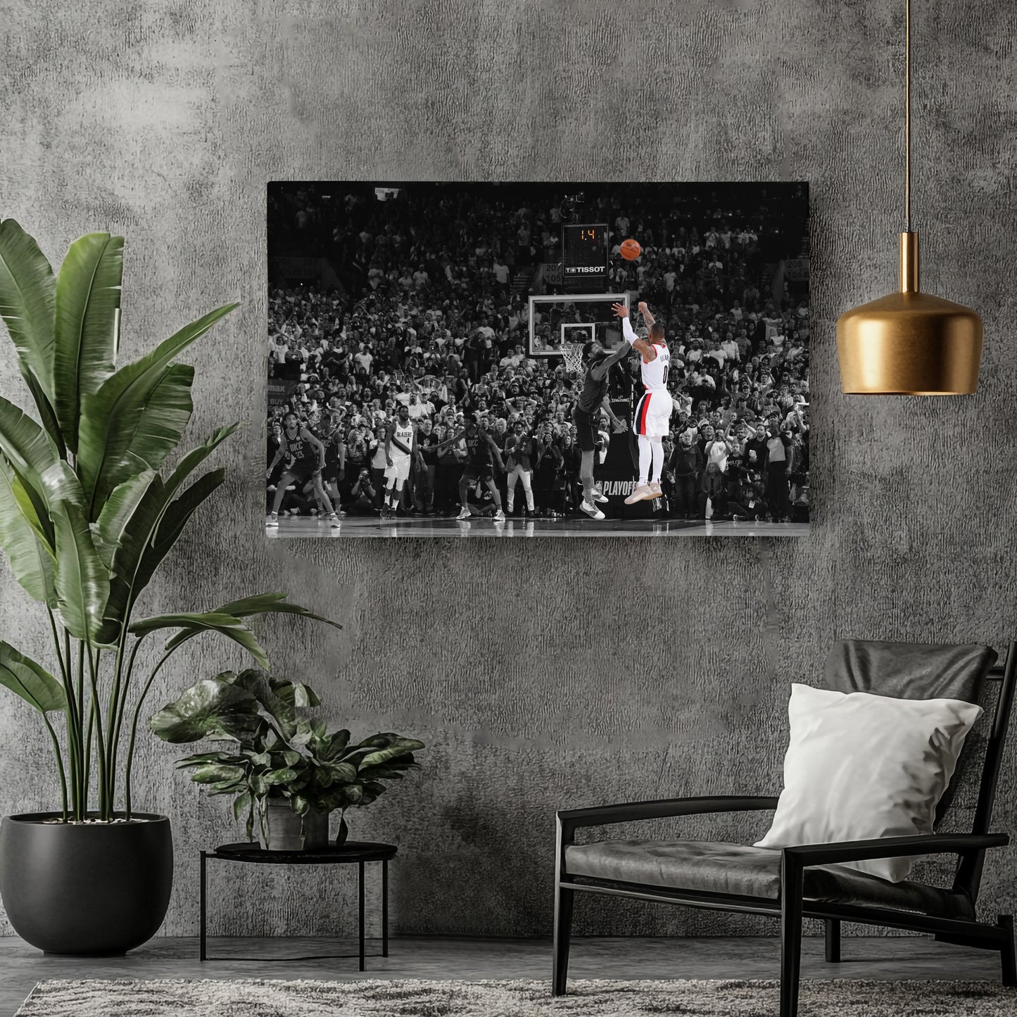 Damian Lillard Dame Time Canvas Wall Art – NBA Player Print for Home