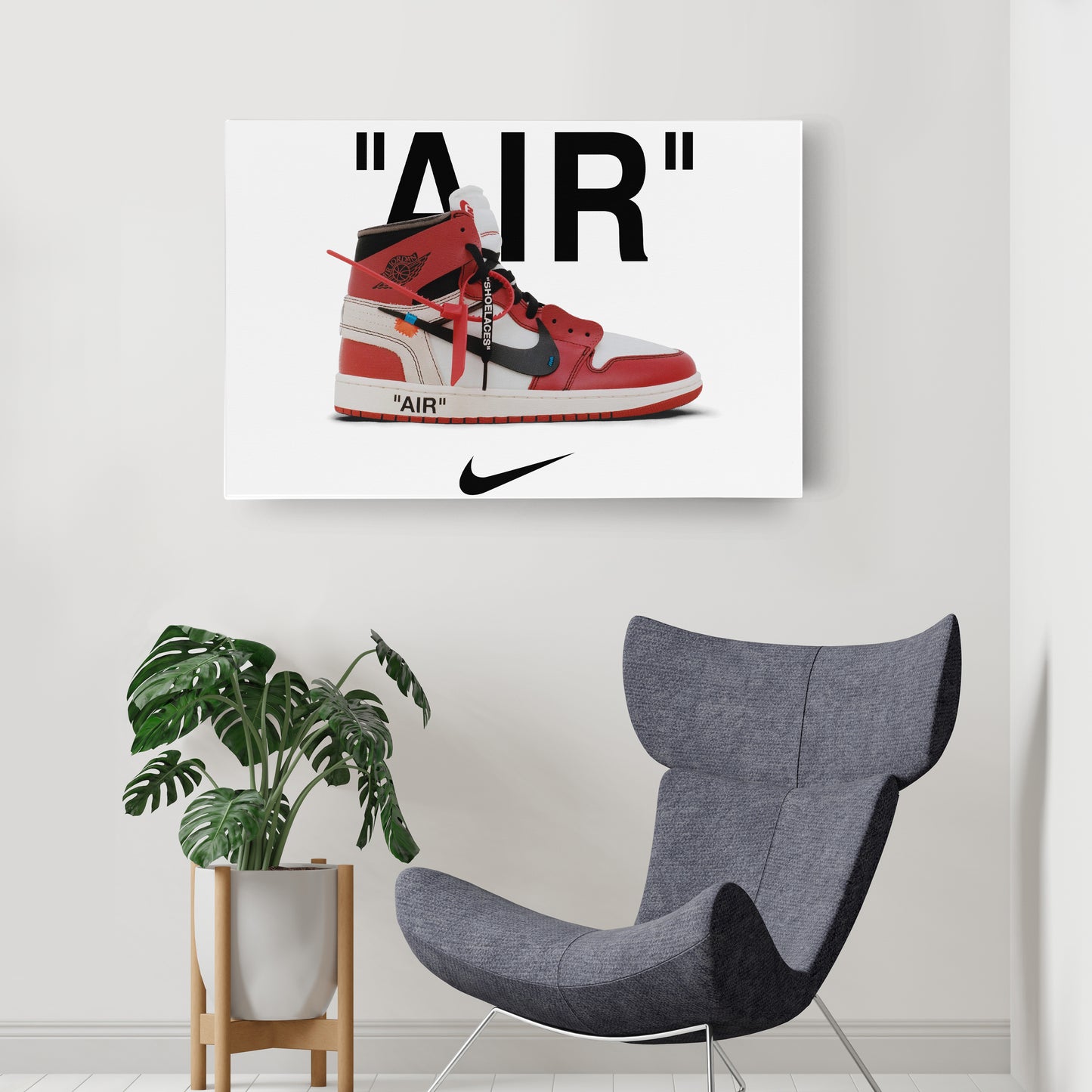 Off-White Jordan Canvas Wall Art - Sneaker Culture Home Decor Poster
