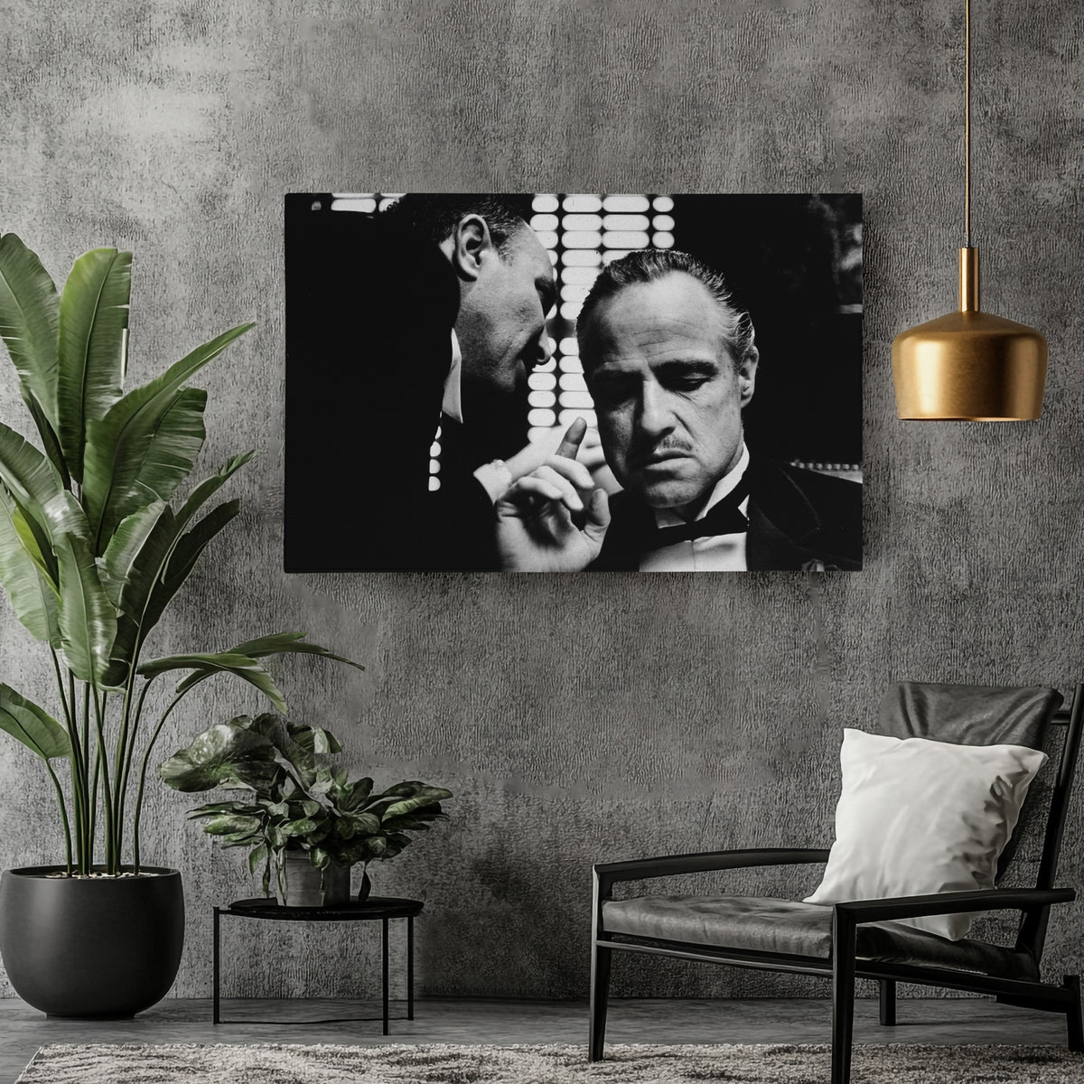 The Godfather - Black and White Canvas Wall Art Decor