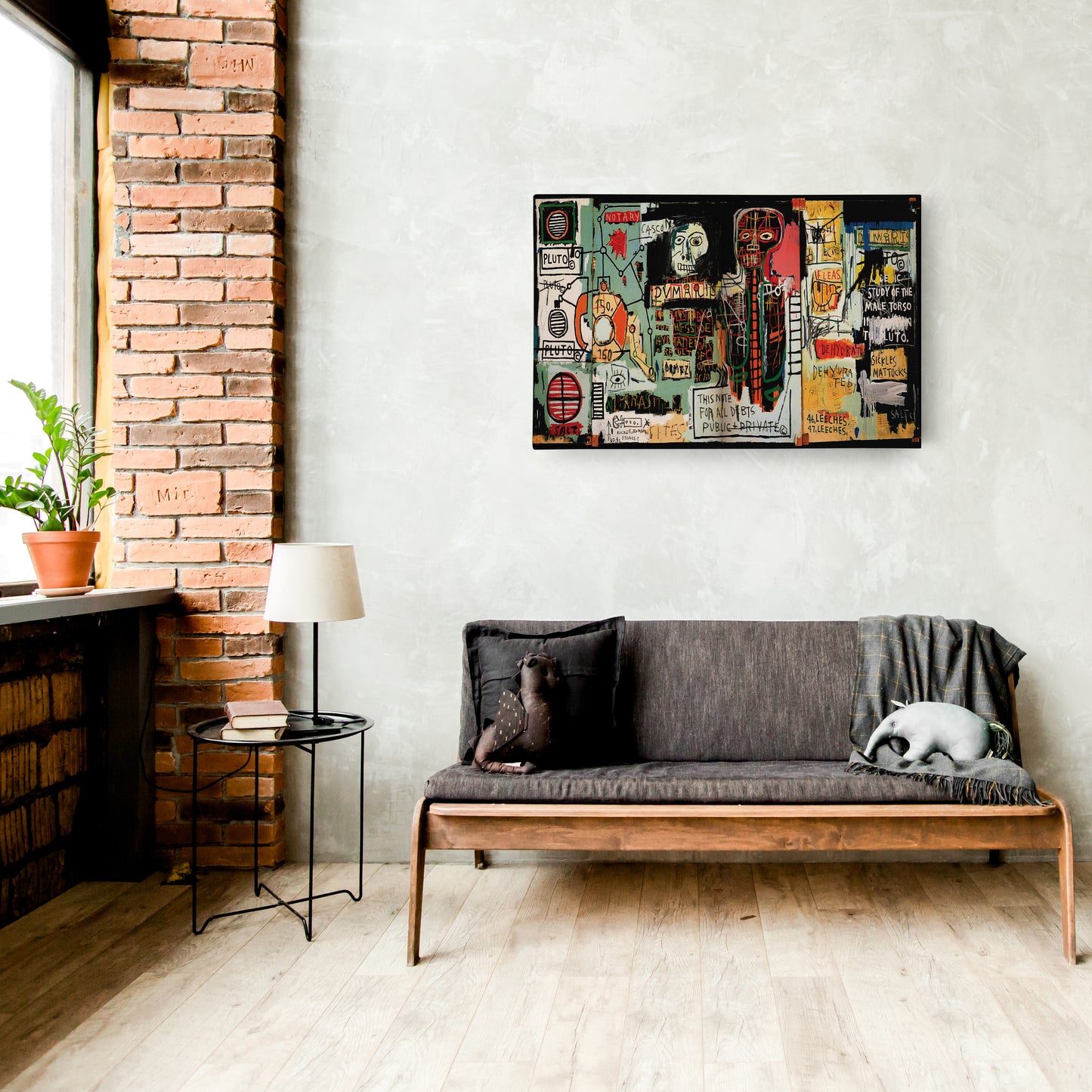 Notary by Jean-Michel Basquiat Abstract Art Canvas Wall Art – Modern Art Decor