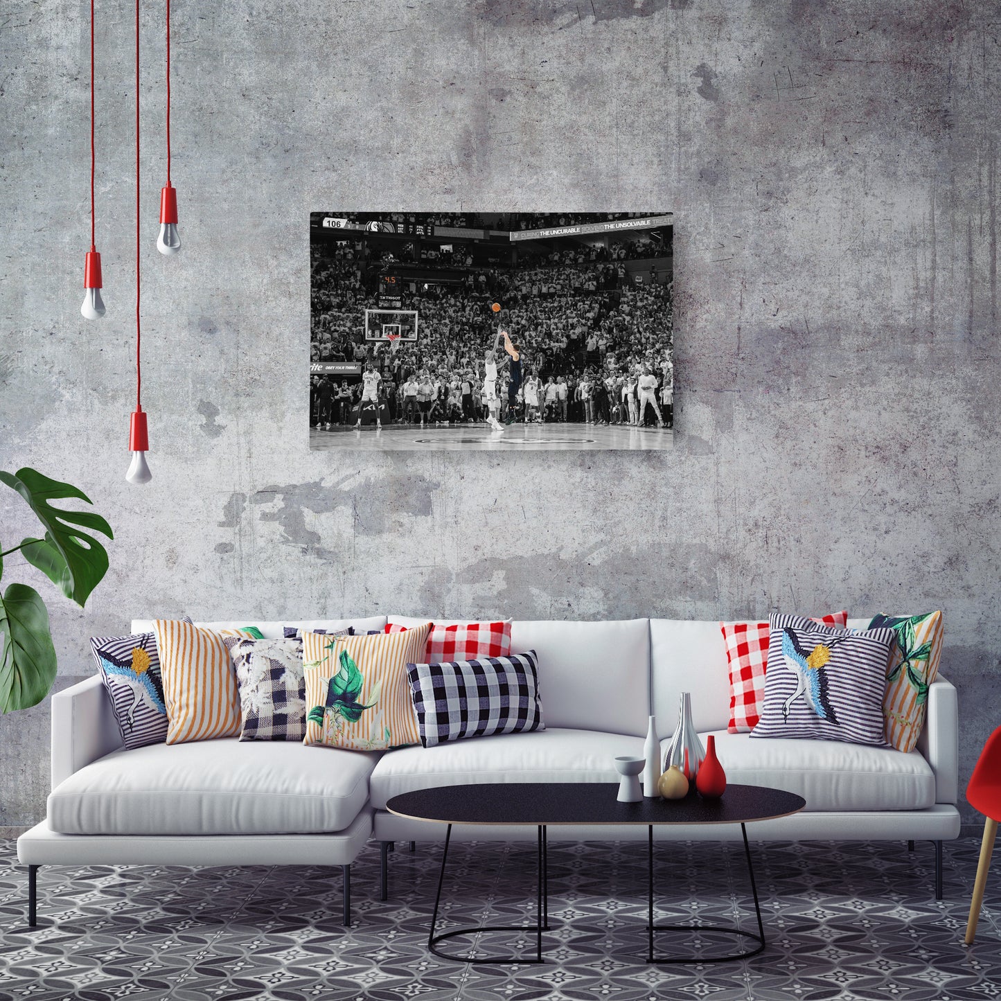Luka Doncic Game-Winning 3-Pointer – Mavericks Canvas Wall Art Framed Decor