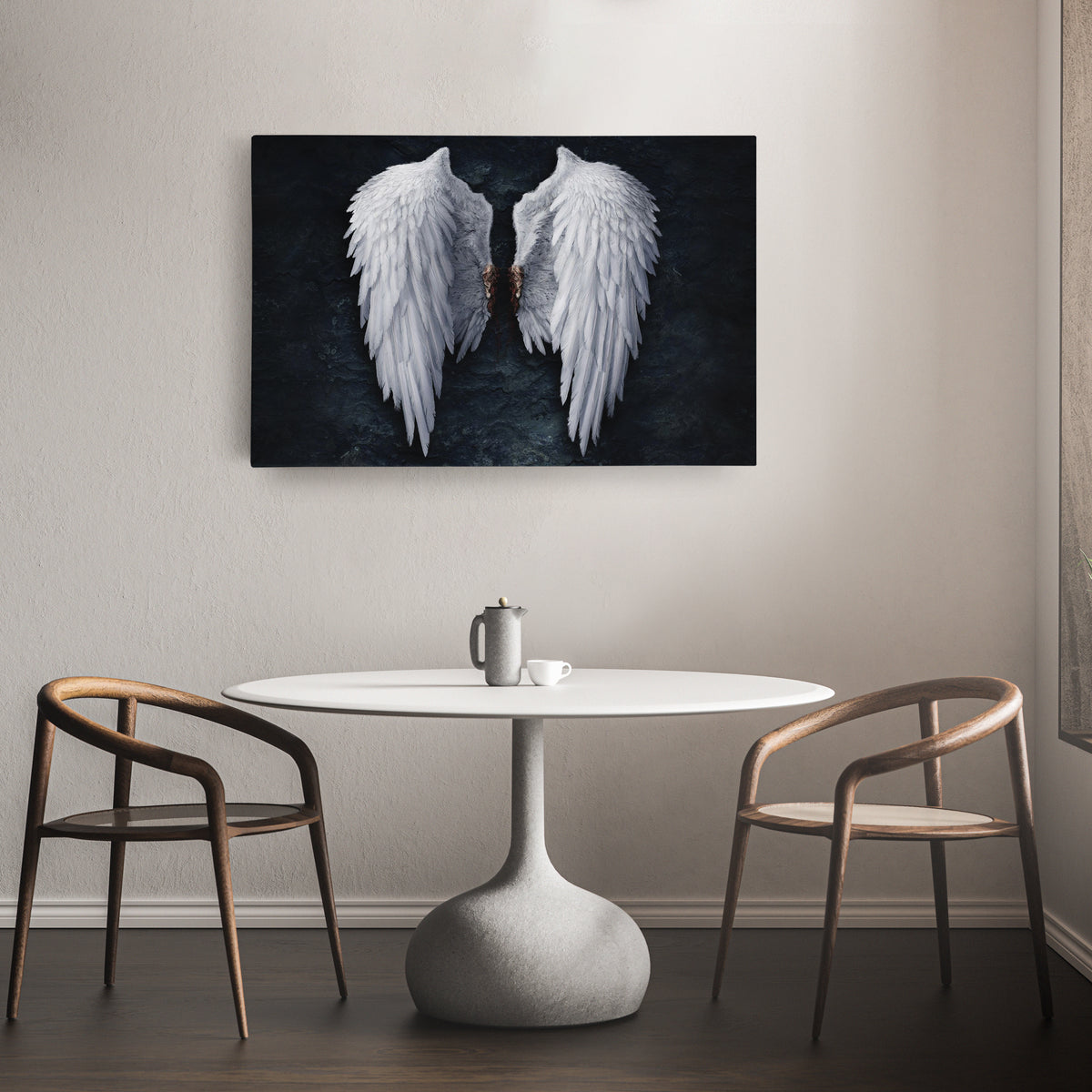 Banksy Angel White Wings Canvas Wall Art – Iconic Urban Art Print