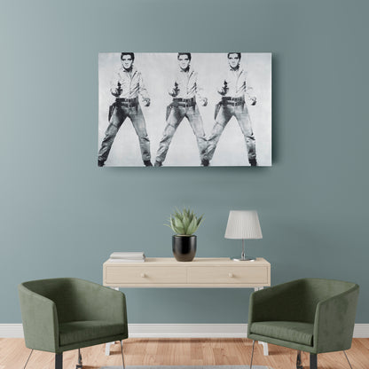 Elvis Presley Triple Canvas Poster – Framed Wall Art Home Decor