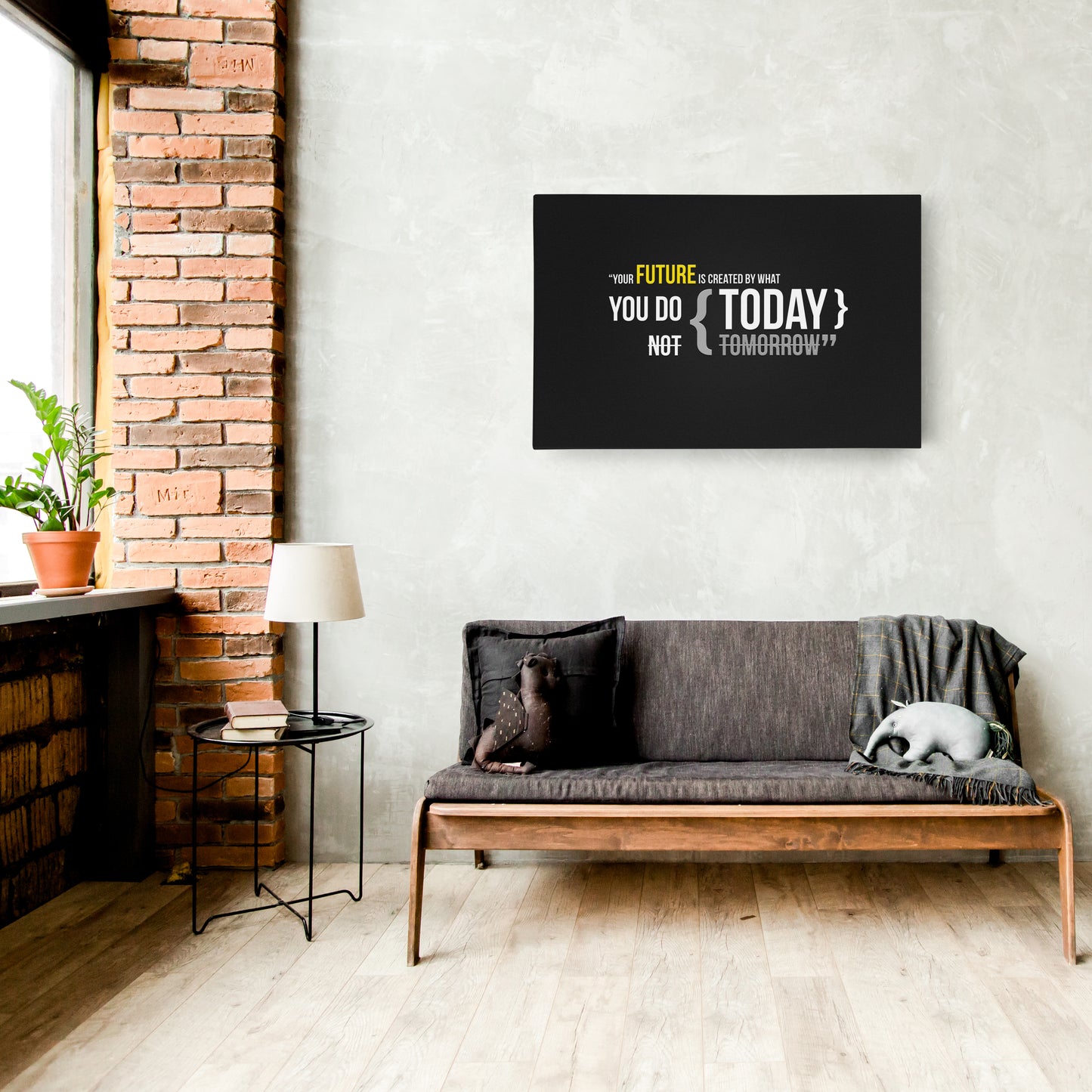Motivational TODAY - Canvas Wall Art Decor for Home & Office