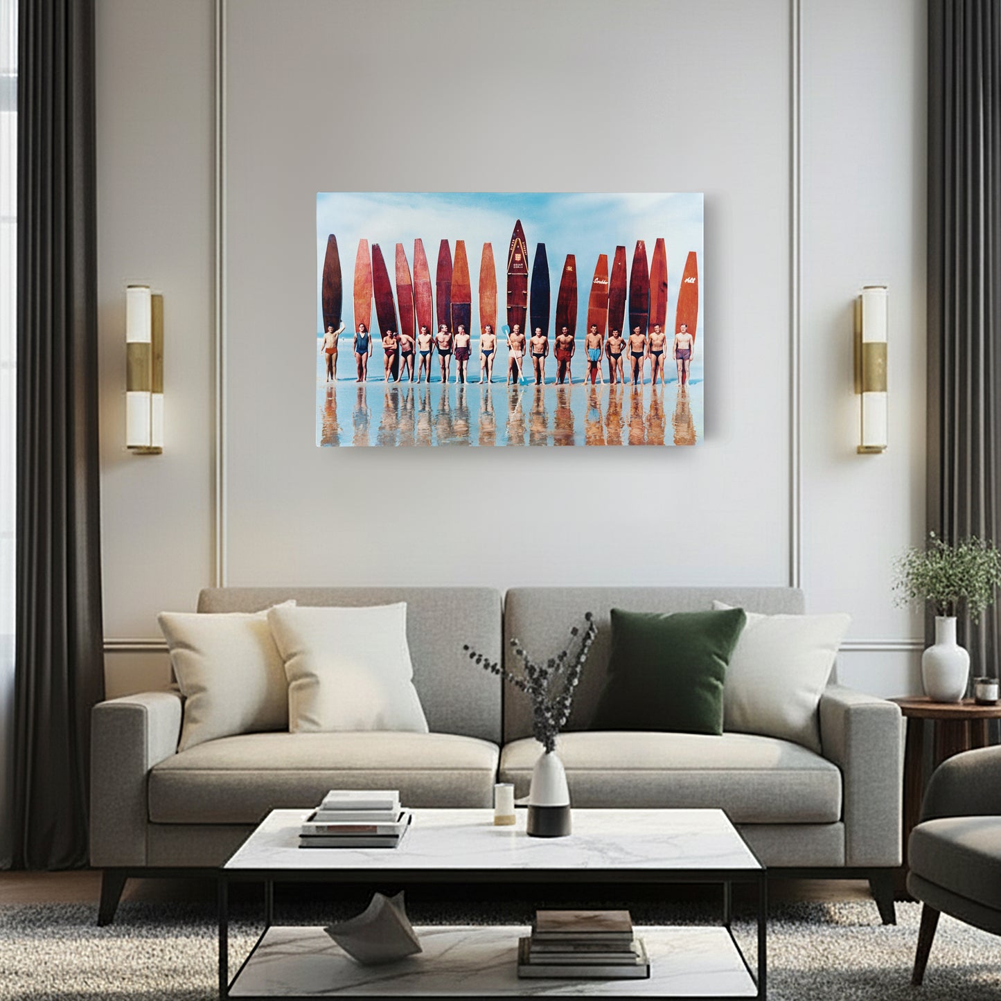 Evolution of Surfboard - Vintage Canvas Wall Art Decor for Surf Lovers