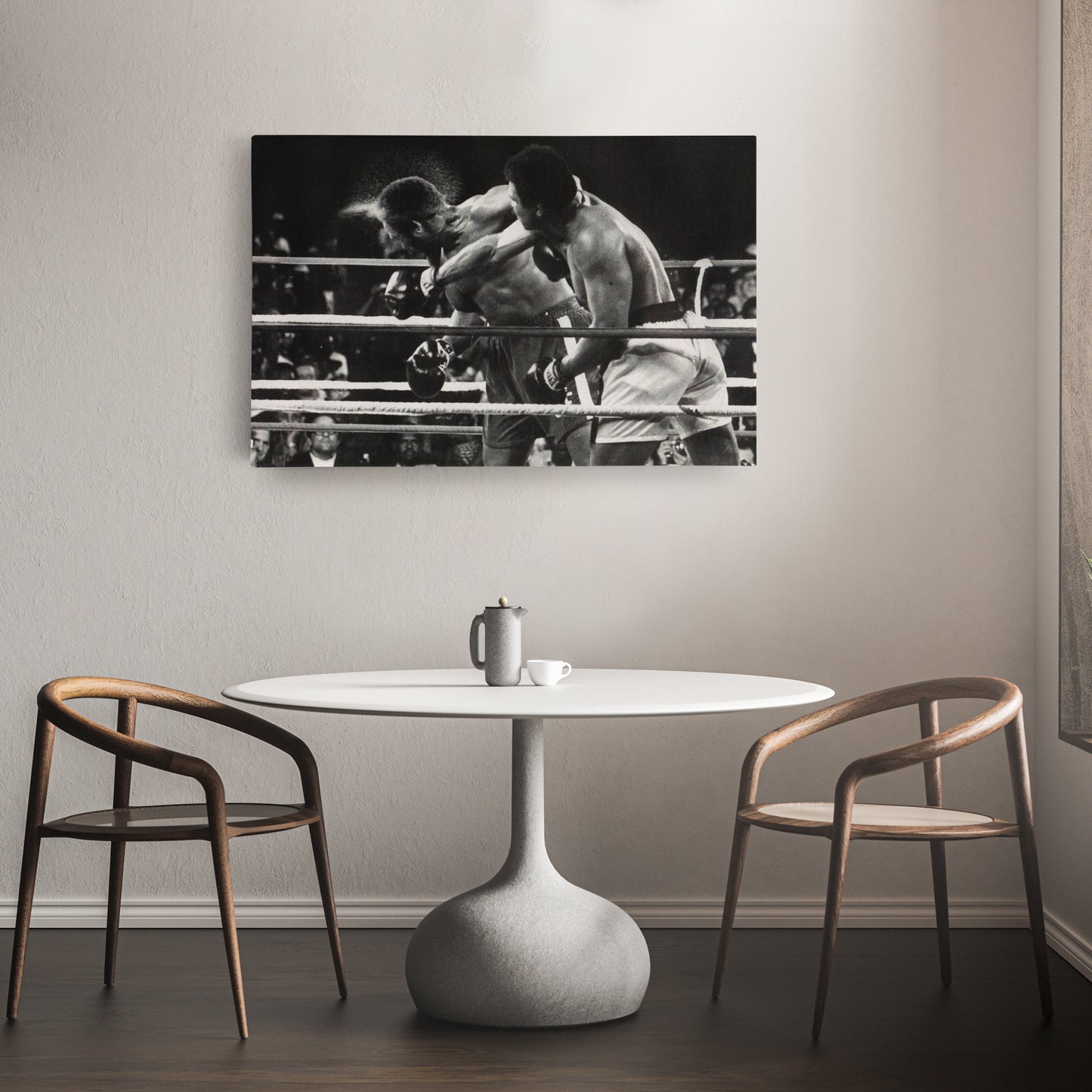 Muhammad Ali vs Joe Frazier Canvas Wall Art – Boxing Legends Decor