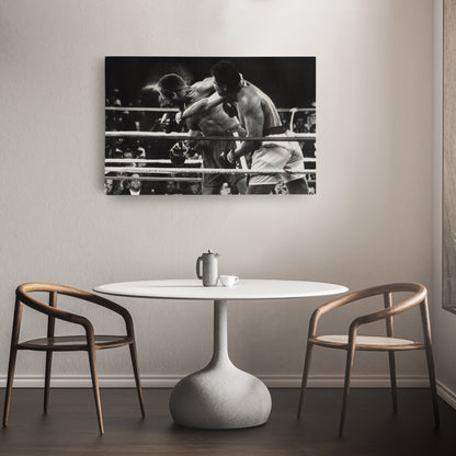 Muhammad Ali vs Joe Frazier Canvas Wall Art – Boxing Legends Decor