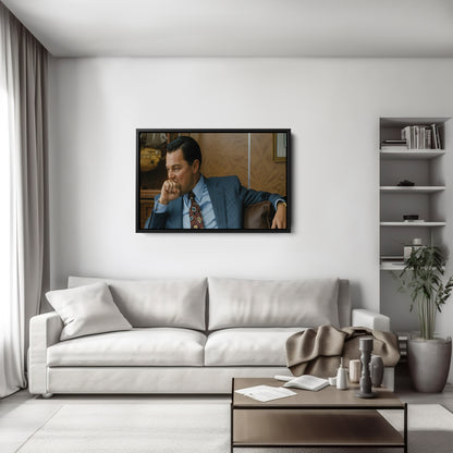 The Wolf of Wall Street Leo Fist Bite Canvas Wall Art – Iconic Movie Scene Decor