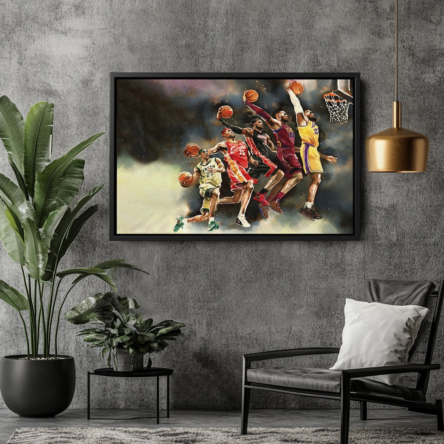 LeBron James Evolution Canvas Wall Art – NBA Legacy Print