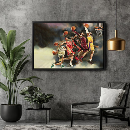 LeBron James Evolution Canvas Wall Art – NBA Legacy Print