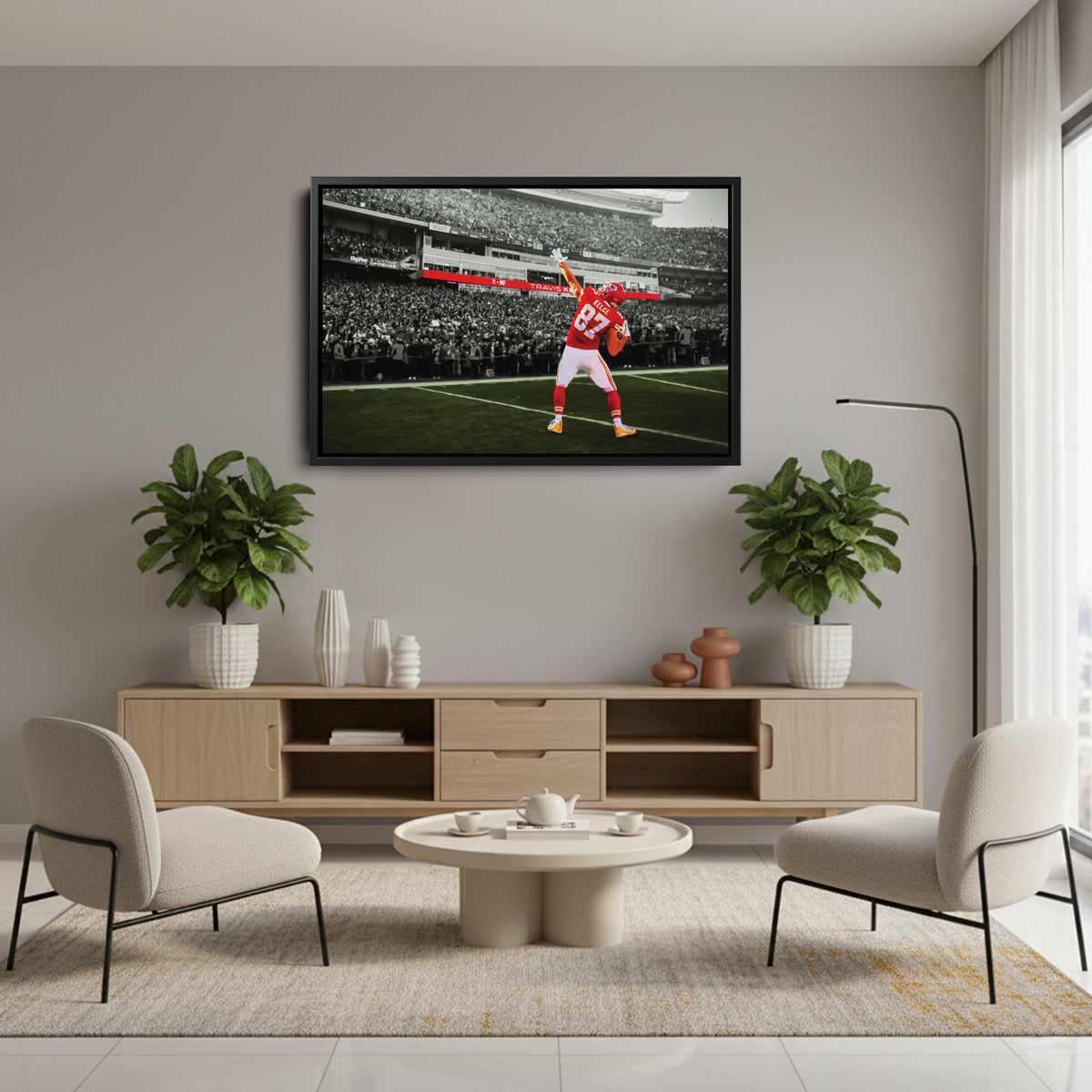 Travis Kelce Kansas City Chiefs Canvas Wall Art – NFL Superstar Decor