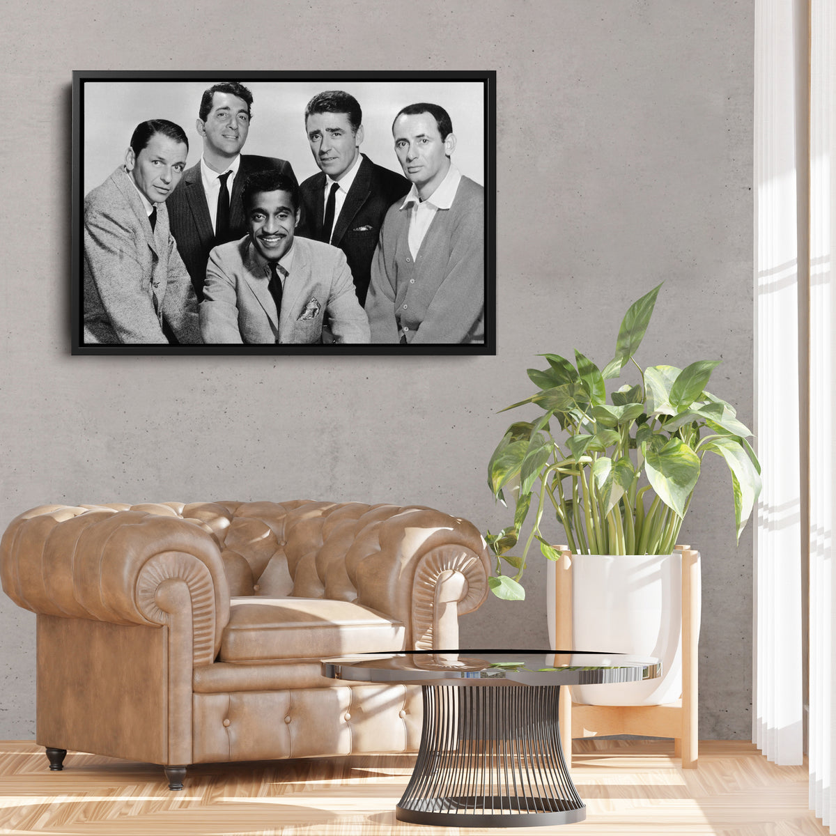 Rat Pack Black and White Canvas Art – Hollywood Legends Decor