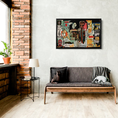 Notary by Jean-Michel Basquiat Abstract Art Canvas Wall Art – Modern Art Decor