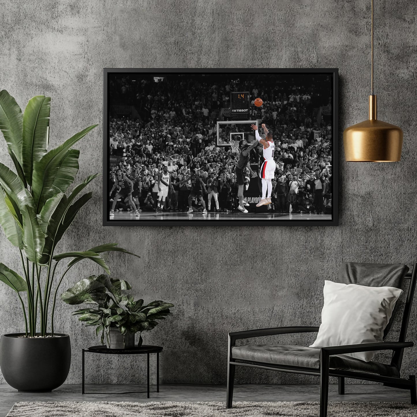 Damian Lillard Dame Time Canvas Wall Art – NBA Player Print for Home
