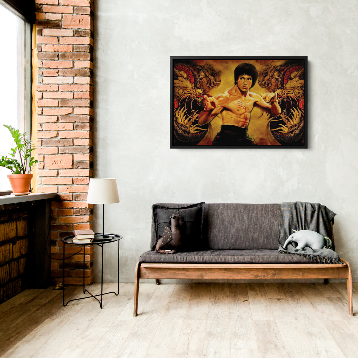 Bruce Lee Martial Art Dragons Canvas Wall Art – Fighter's Legacy Decor