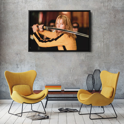 Kill Bill Uma Thurman Canvas Wall Art – Action Movie Decor