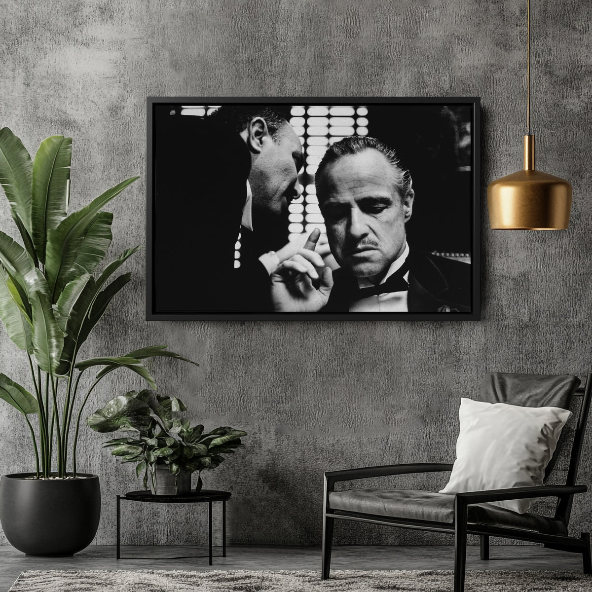 The Godfather - Black and White Canvas Wall Art Decor