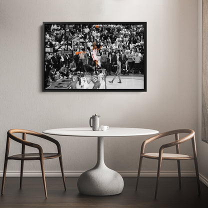 Kawhi Leonard Buzzer Beater Toronto Raptors Canvas Wall Art Decor - NBA Playoff Art