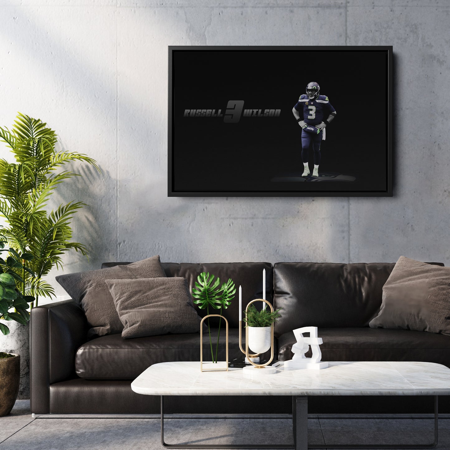 Russell Wilson NFL Canvas Wall Art – Seattle Seahawks Quarterback Decor