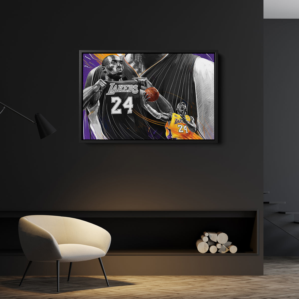 Kobe Bryant Lakers Canvas Wall Art – Mamba Mentality Home Decor
