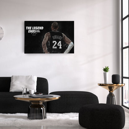 Kobe Bryant Black Mamba Legend Canvas Wall Art – NBA Basketball Star