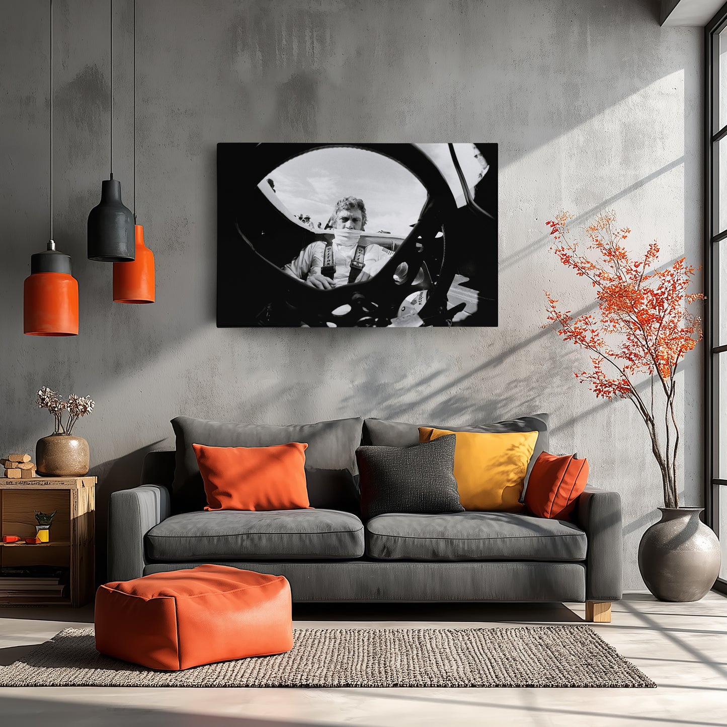 Steve McQueen Black and White Poster – Canvas Wall Art Decor
