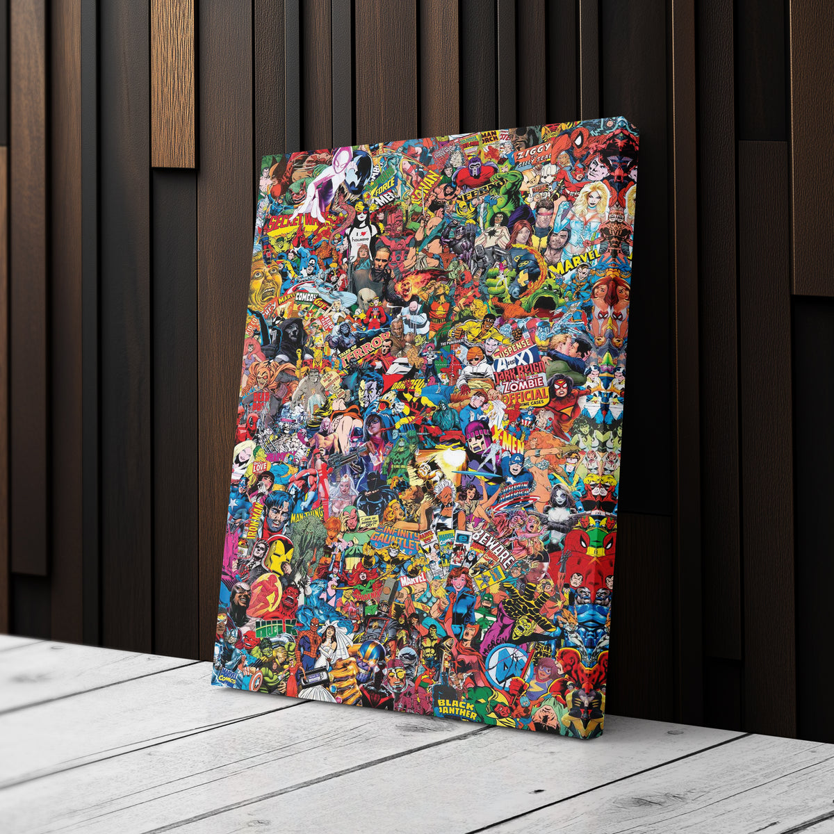 Marvel Comics Characters Canvas Art - Superhero Wall Decor Framed Print