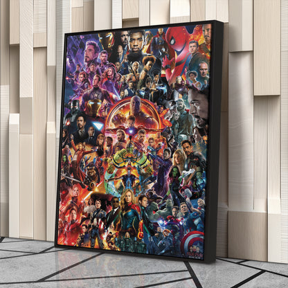 The Avengers Marvel Universe Canvas Art - Superhero Wall Decor Print