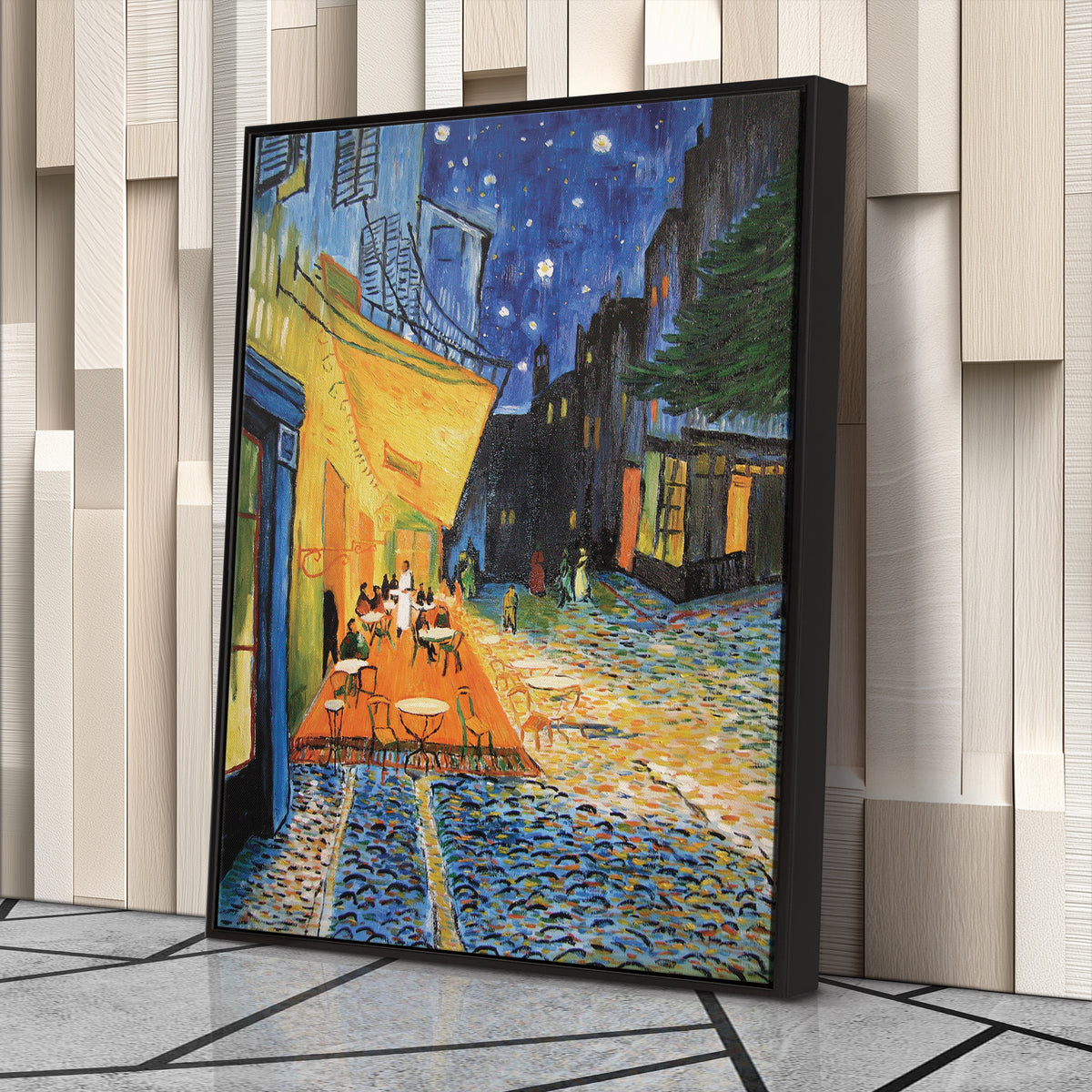 Vincent Van Gogh's Cafe Terrace at Night Canvas Art - Famous Painting Decor