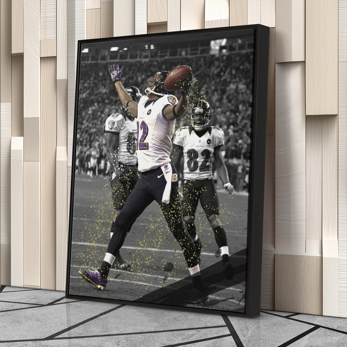 The Mile High Miracle Canvas Art - NFL Ravens vs. Broncos Wall Decor
