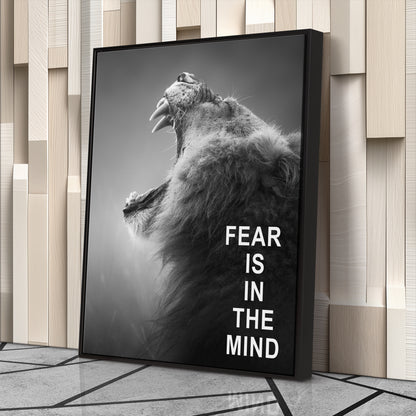 Lion Motivational Quote Canvas Wall Art Decor - Inspirational Wall Art for Home