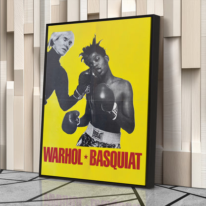 Warhol vs Basquiat Poster – Pop Art Canvas Wall Art Decor