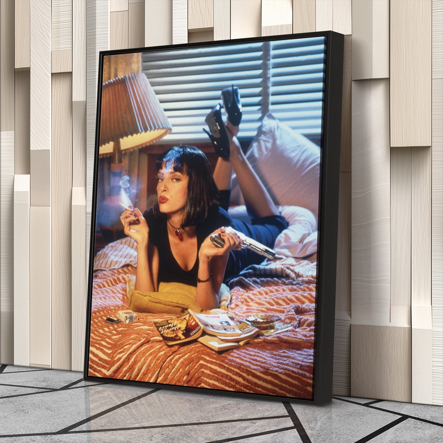 Pulp Fiction Uma Thurman Canvas Wall Art – Iconic Movie Star Decor