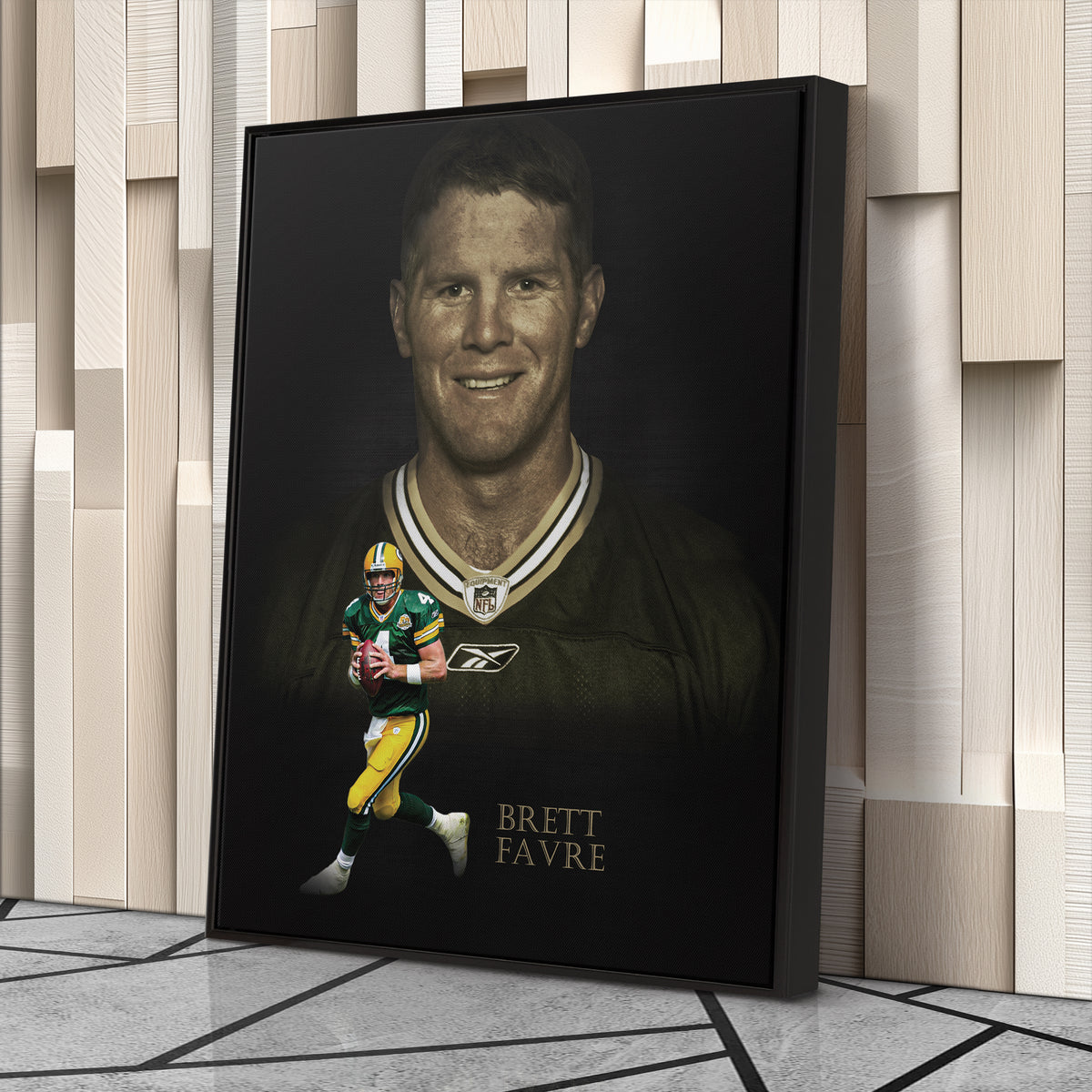 Brett Favre Green Bay Packers NFL Legend Canvas Wall Art – Football Art
