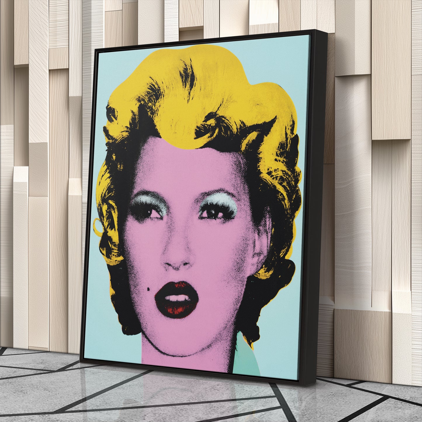 Kate Moss Pop Art Canvas Wall Art – Iconic Supermodel Print