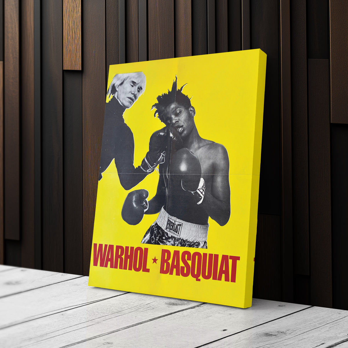 Warhol vs Basquiat Poster – Pop Art Canvas Wall Art Decor