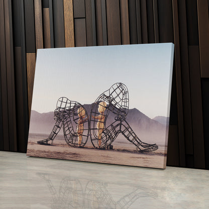 Two People Turning Their Backs by Alexander Milov Canvas Art - Modern Decor