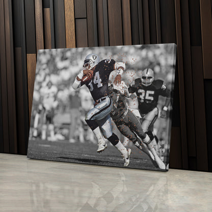 Bo Jackson Dodges Tackle Los Angeles Raiders Canvas Wall Art Decor - NFL Action Art