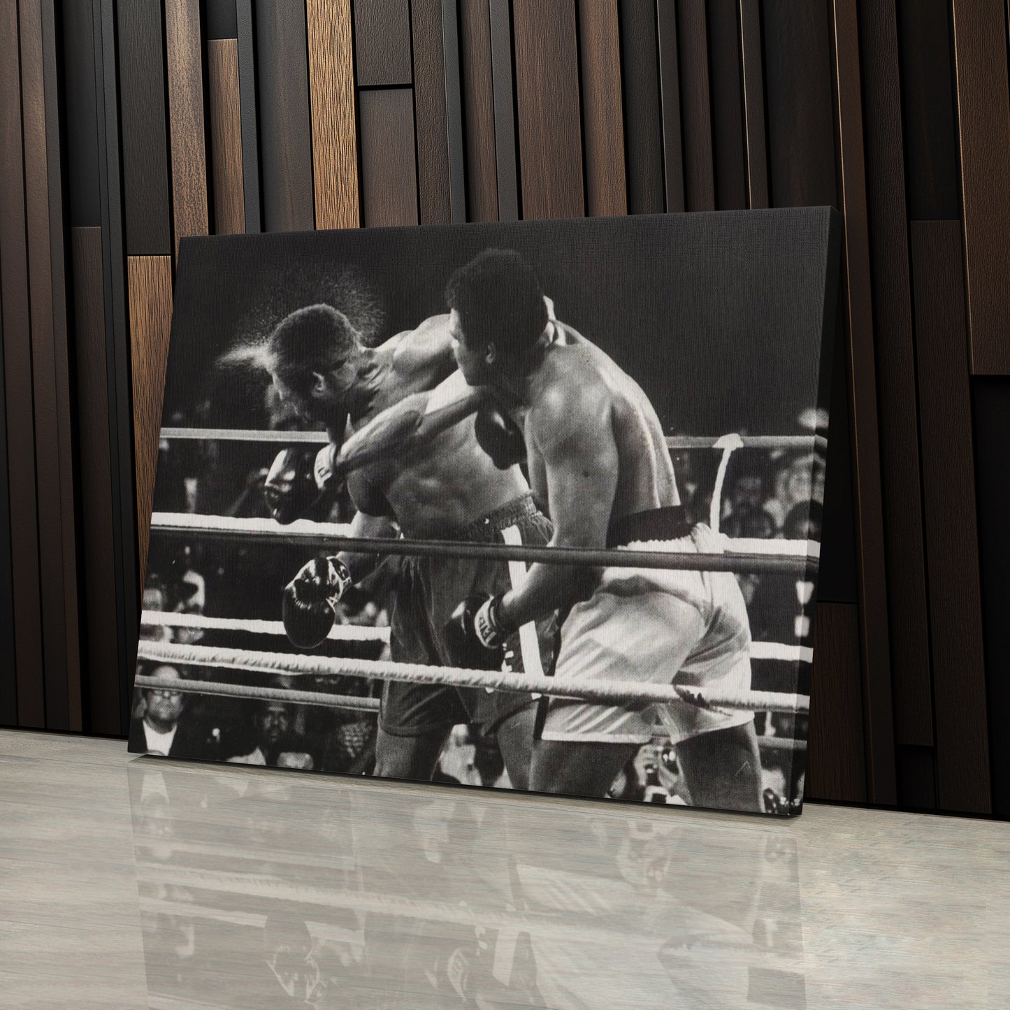 Muhammad Ali vs Joe Frazier Canvas Wall Art – Boxing Legends Decor