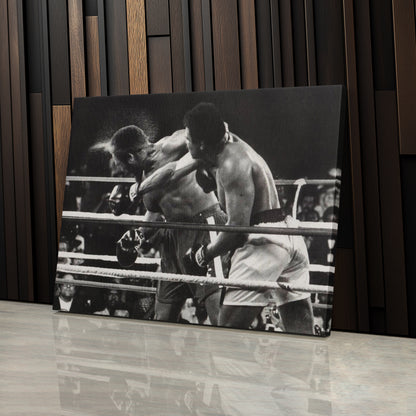 Muhammad Ali vs Joe Frazier Canvas Wall Art – Boxing Legends Decor