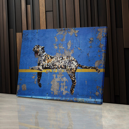 Banksy 'Bronx Zoo Leopard' Street Art Canvas Print - Framed Wall Art