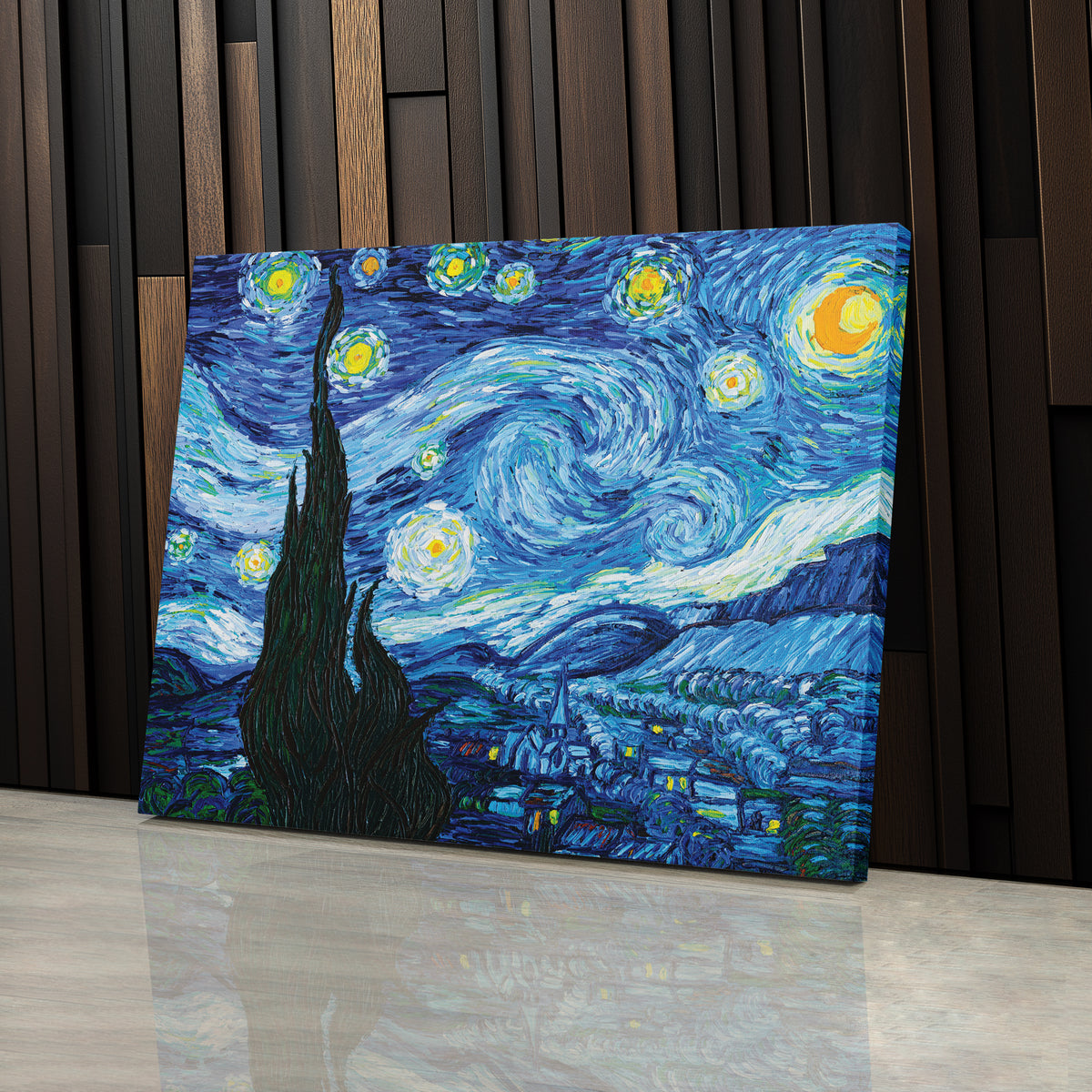 The Starry Night by Vincent Van Gogh Canvas Art - Classic Art Decor