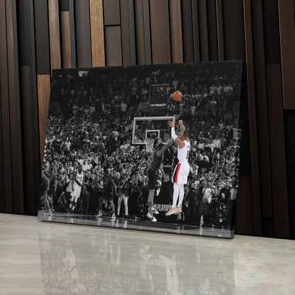 Damian Lillard Dame Time Canvas Wall Art – NBA Player Print for Home