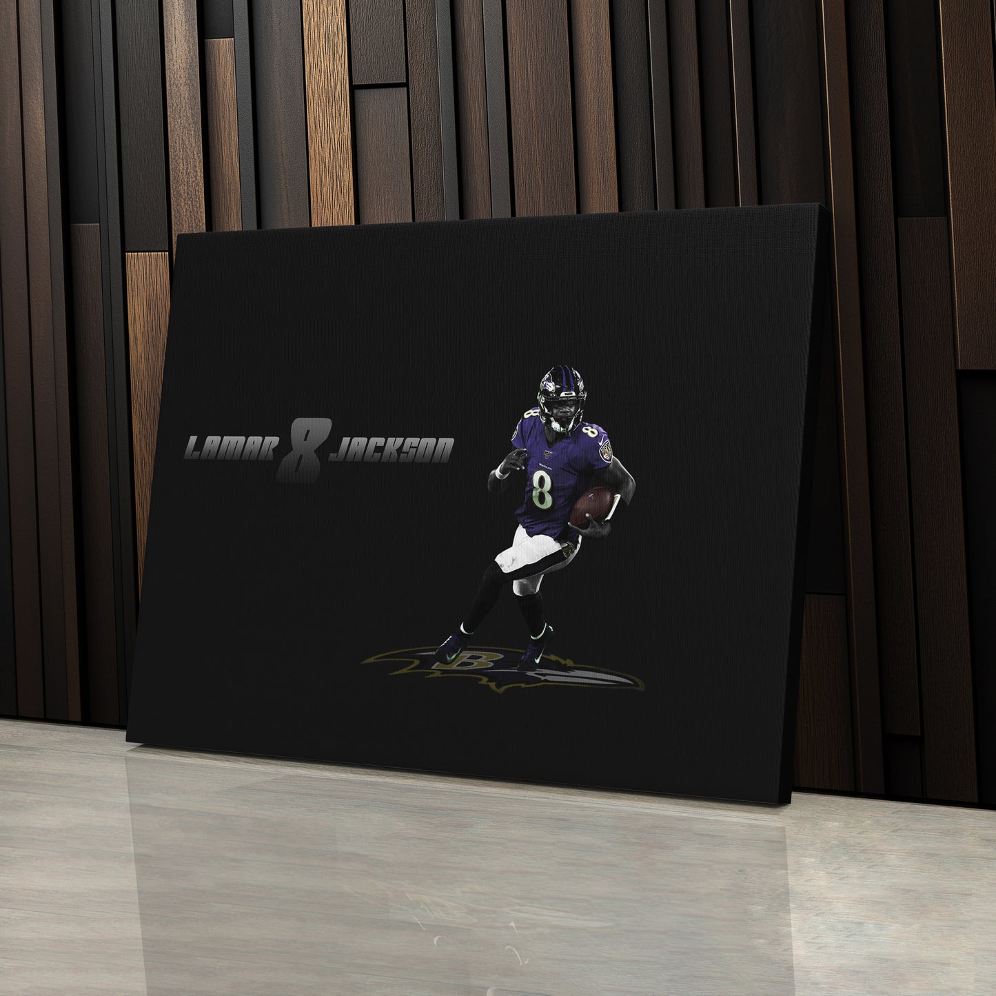 Lamar Jackson Baltimore Ravens Canvas Wall Art – MVP Football Star Poster