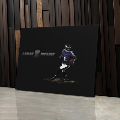 Lamar Jackson Baltimore Ravens Canvas Wall Art – MVP Football Star Poster