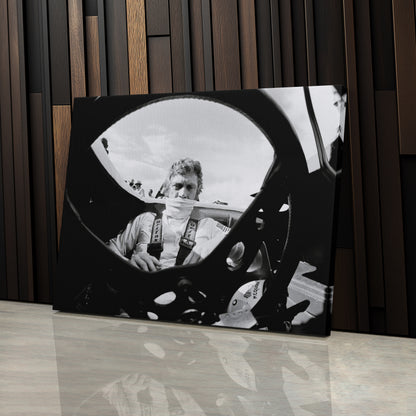 Steve McQueen Black and White Poster – Canvas Wall Art Decor