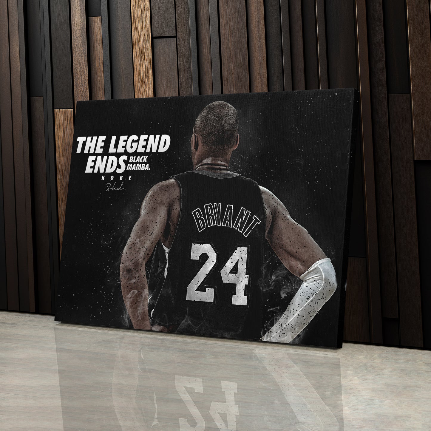 Kobe Bryant Black Mamba Legend Canvas Wall Art – NBA Basketball Star