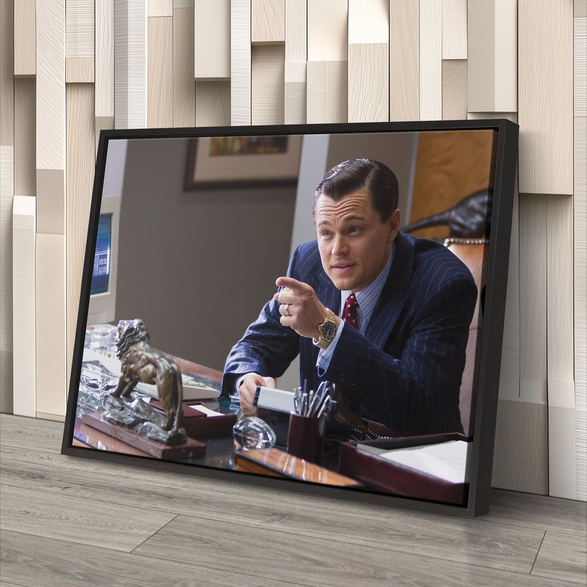 The Wolf of Wall Street Leonardo DiCaprio Movie Canvas Art – Timeless Cinematic Moment Decor